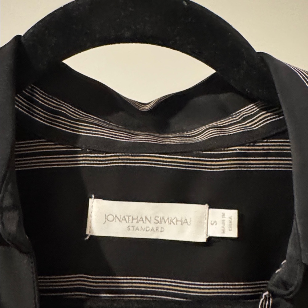 SIMKHAI Black Striped Wrap Dress - Picture 4 of 5